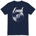 Navy Funk Music Vinyl Records t-shirt - vinyl record print, gift for funk fans, GitGraf