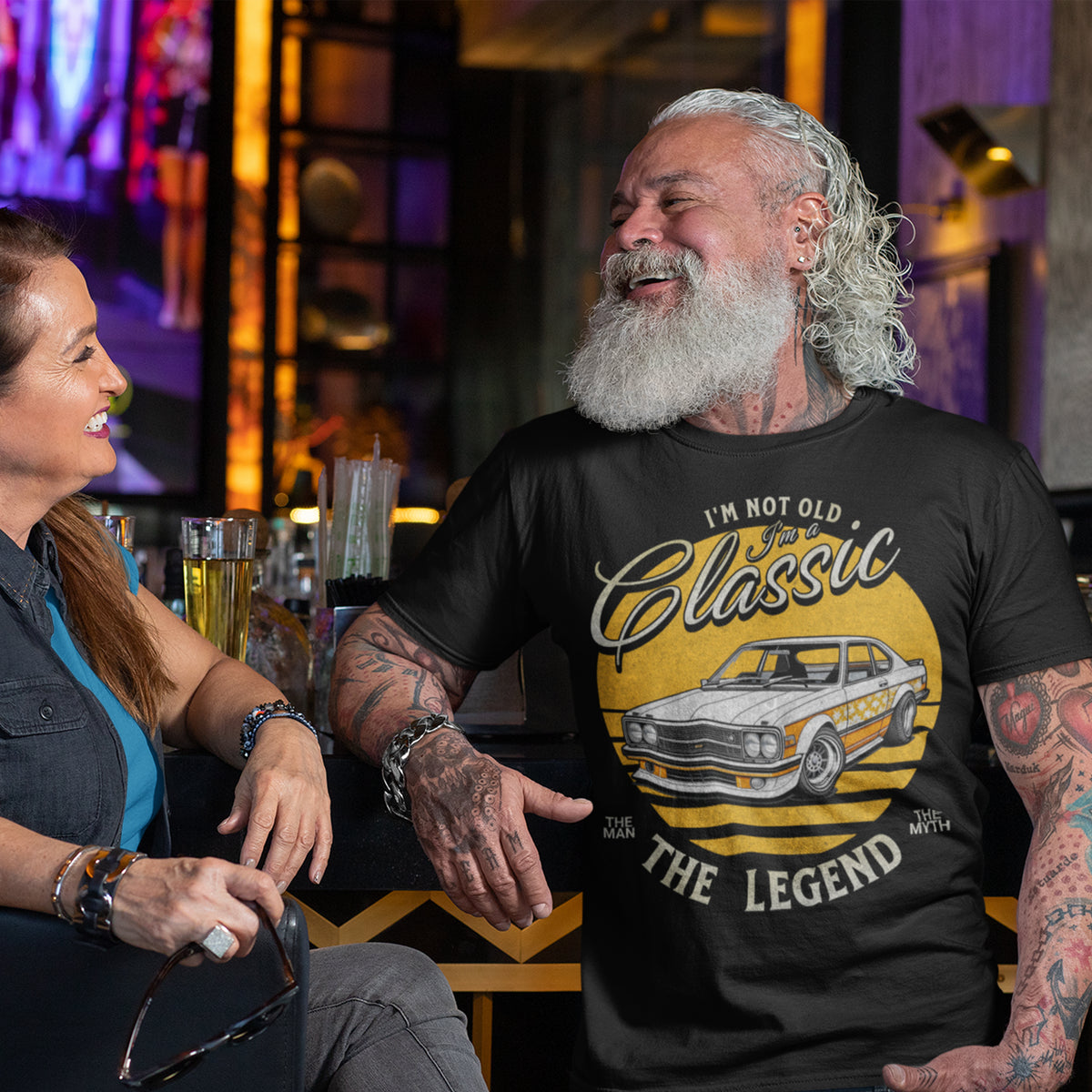 I'm Not Old I'm a Classic - Koszulka Urodzinowa ze Sportowym Autem
