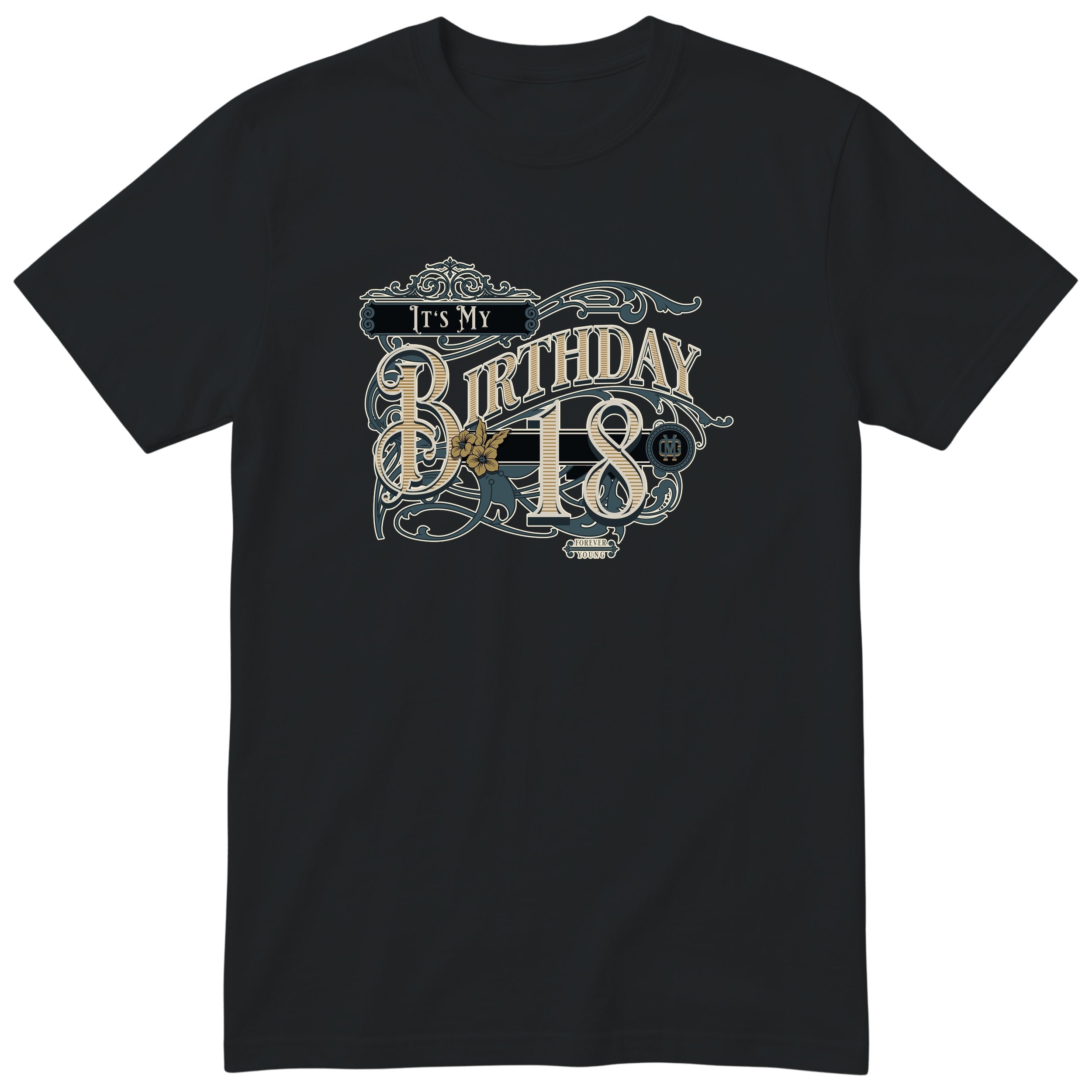 Its My Birthday 18 unisex vintage t-shirt Black