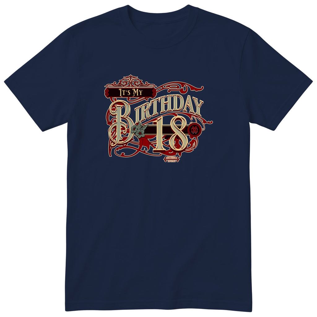 It's My Birthday 18 retro tee - navy