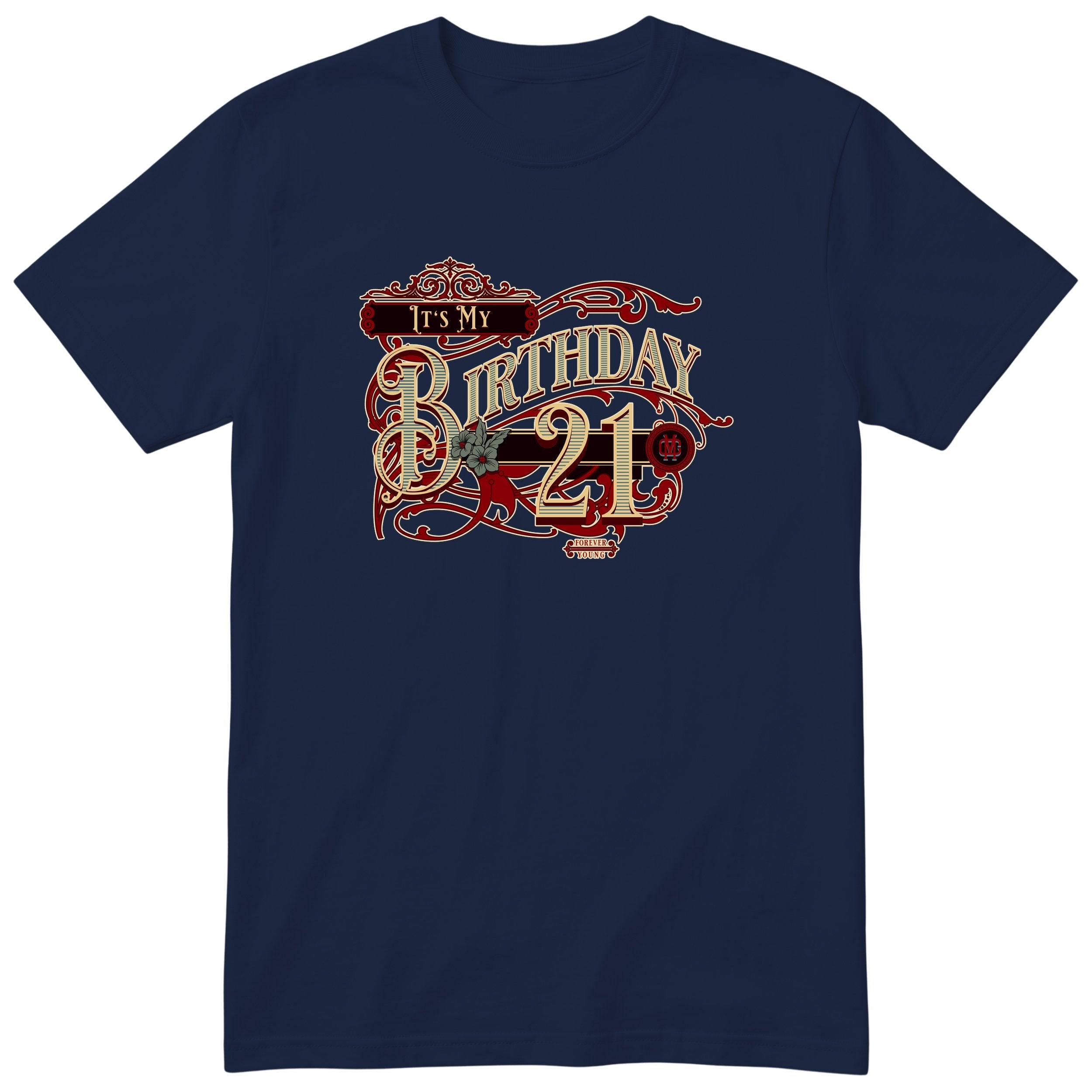 It's My Birthday 21 retro tee - navy