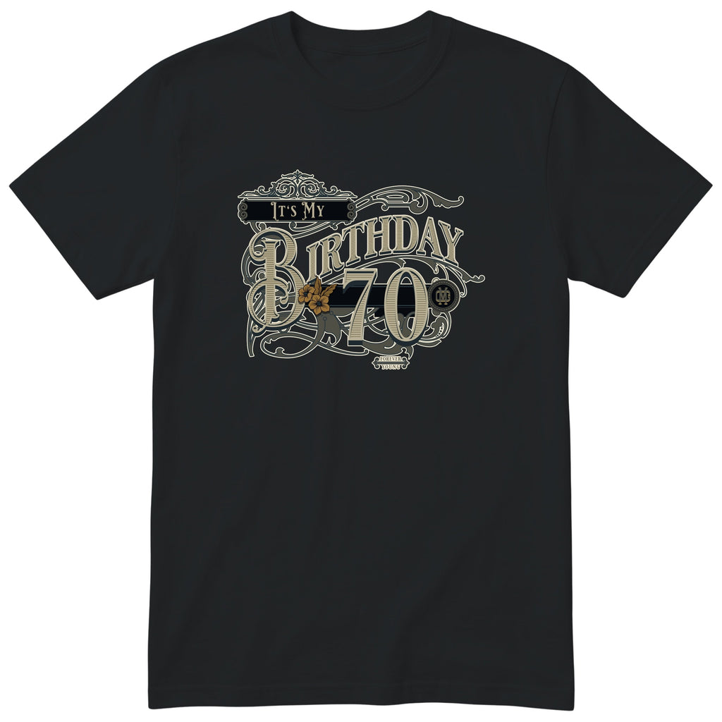 It's My Birthday 70 t-shirt - vintage 70th birthday, Forever Young, unisex