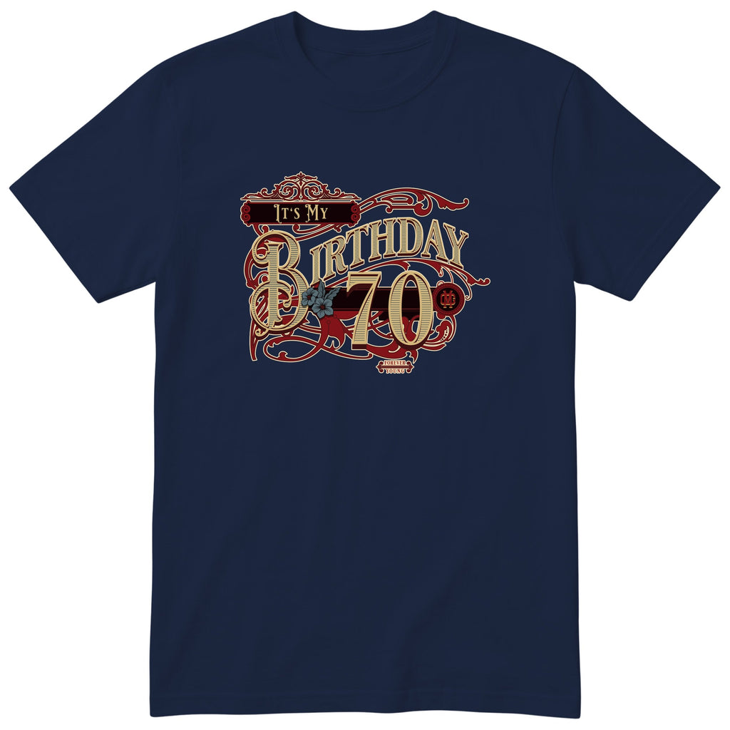 It's My Birthday 70 retro tee - navy