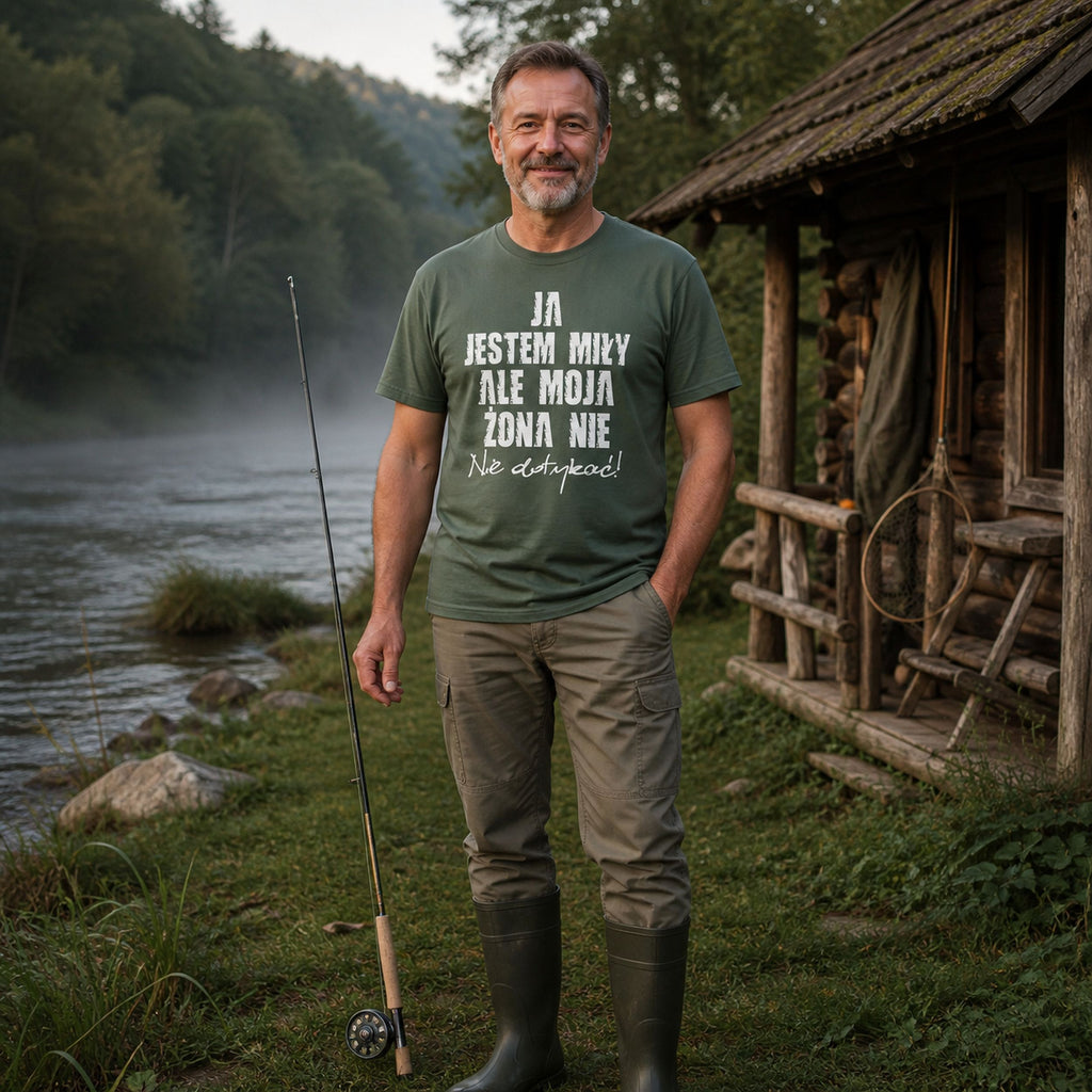 Ja Jestem Miły Ale Moja Żona Nie - Koszulka dla Męża