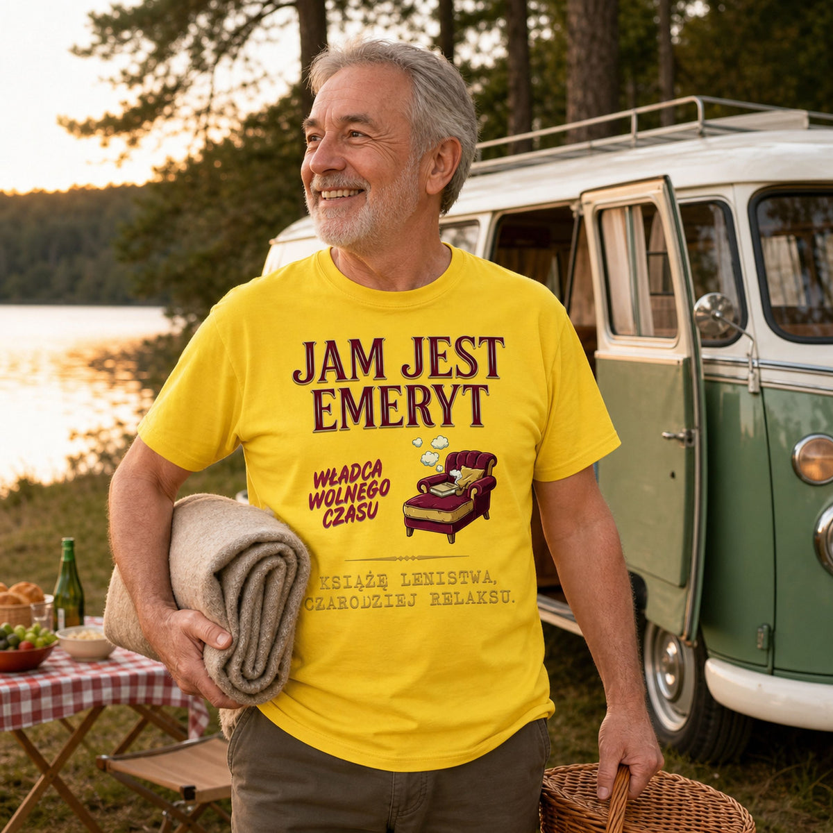 Jam Jest Emeryt - Koszulka na Emeryturę Fotel Czerwony