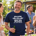 Granatowa koszulka „Jedyny Taki Wujek Na Całym Świecie” - wujek na rodzinnym grillu, prezent dla wujka