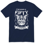 Navy Life Begins At Fifty t-shirt - 50th birthday gift for him with an eagle crest