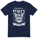 Navy Life Begins At Forty t-shirt - 40th birthday gift for him with an eagle crest