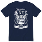 Navy Life Begins At Sixty t-shirt - 60th birthday gift for him with an eagle crest