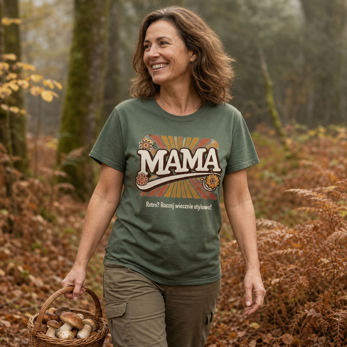 Mama Retro Stylowa - Koszulka na Dzień Matki, Vintage