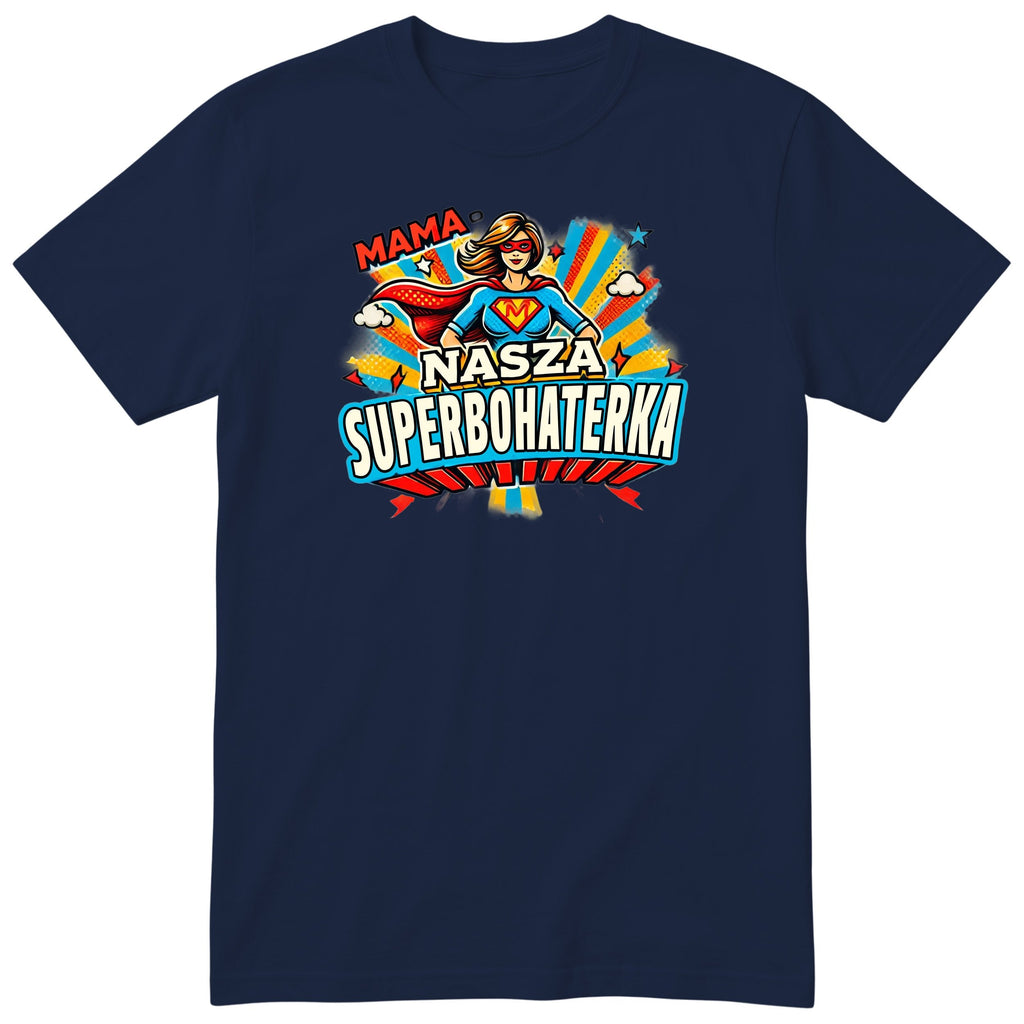Koszulka granatowa - Mama Superbohaterka