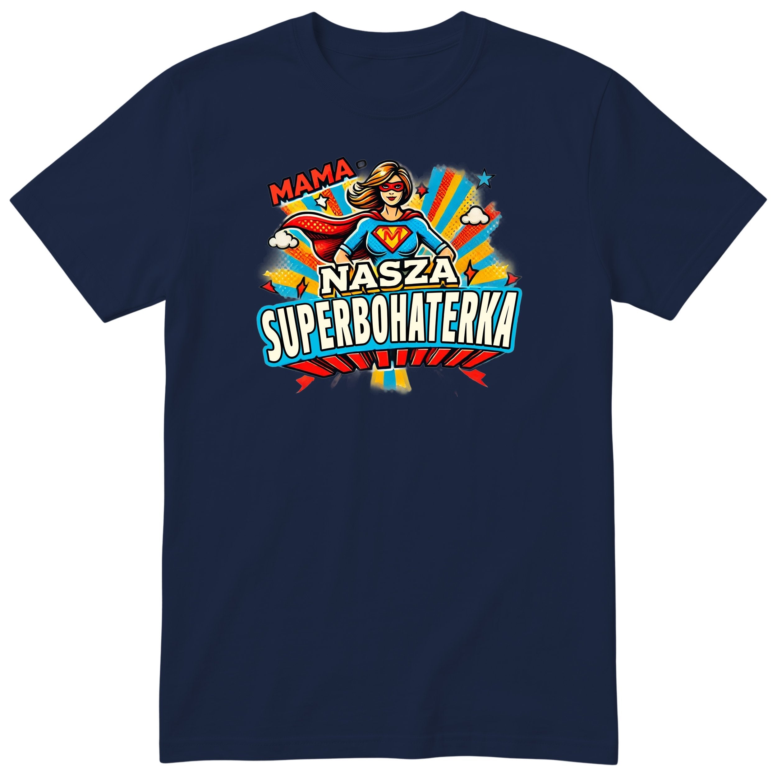 Koszulka granatowa - Mama Superbohaterka