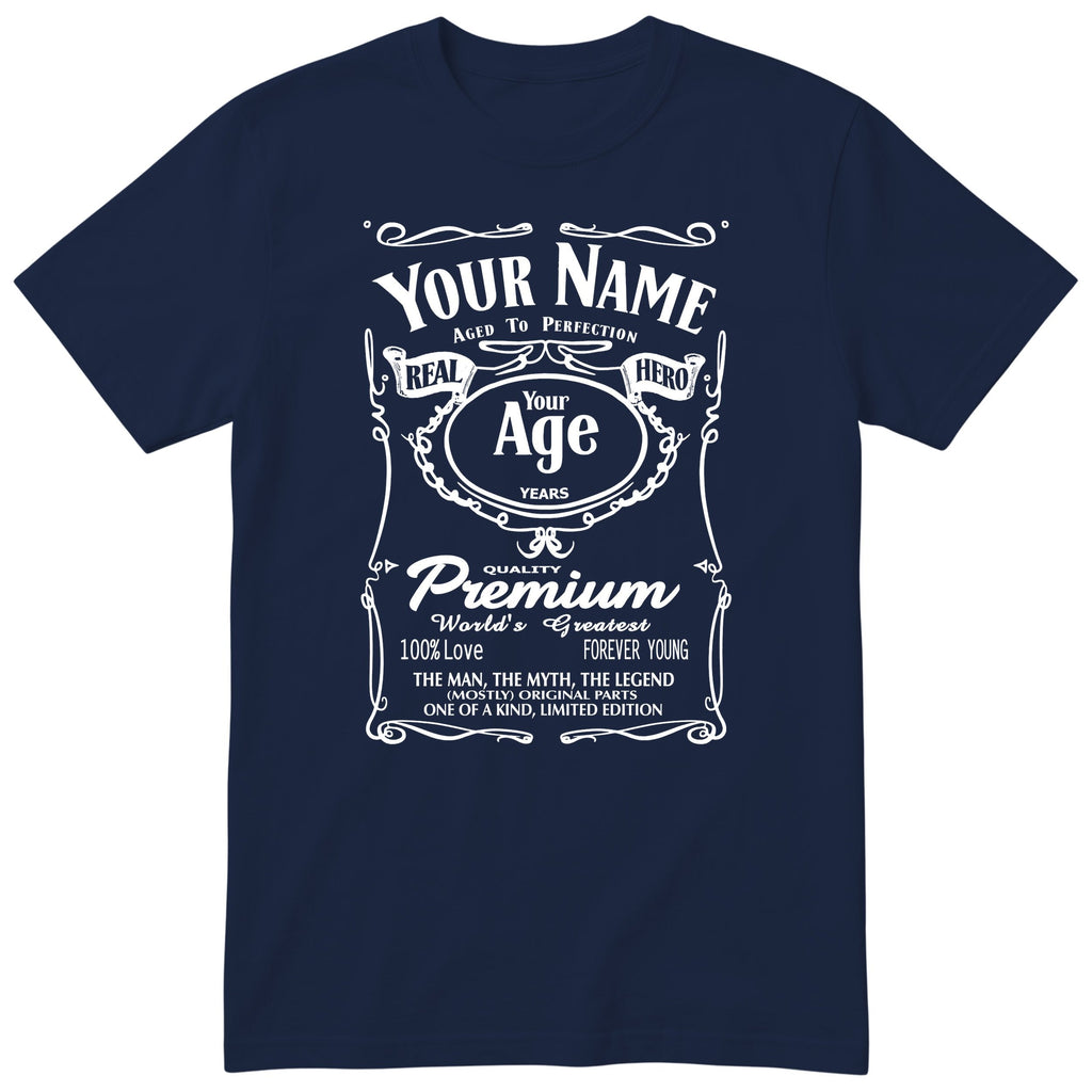 Legend Personalised Birthday T-Shirt for Him - Navy