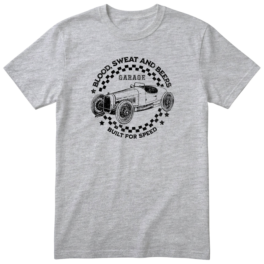 Blood Sweat and Beers Garage tee heather grey front