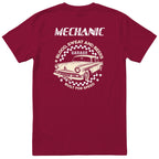 Mechanic Built for Speed garage tee burgundy back