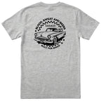 Built for Speed garage tee heather grey back