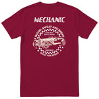 Mechanic Live Fast Drive Hard tee burgundy back