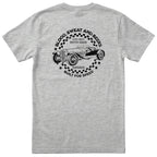 Live Fast Drive Hard garage tee heather grey back