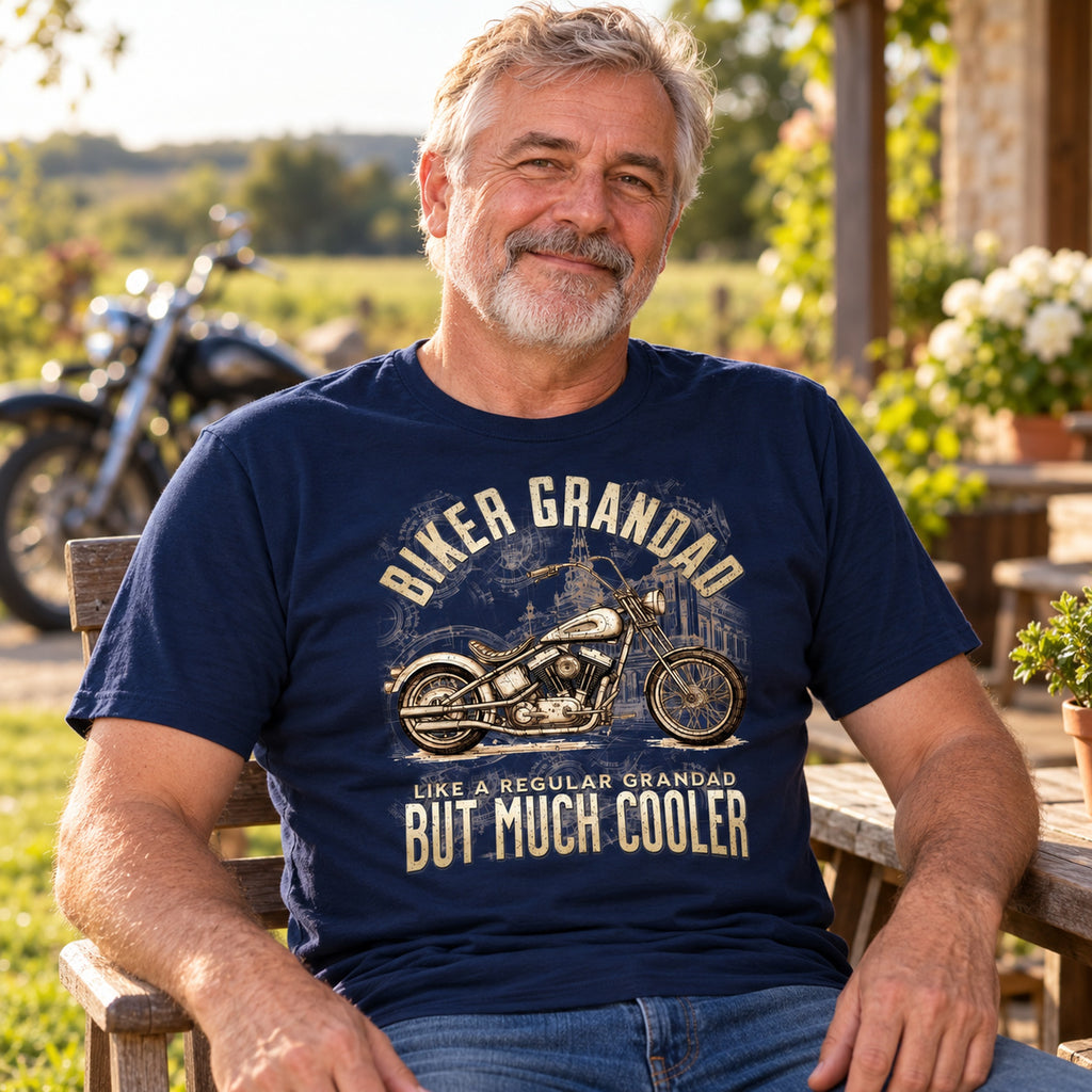 Chopper Biker Grandad - Koszulka dla Dziadka z Chopperem