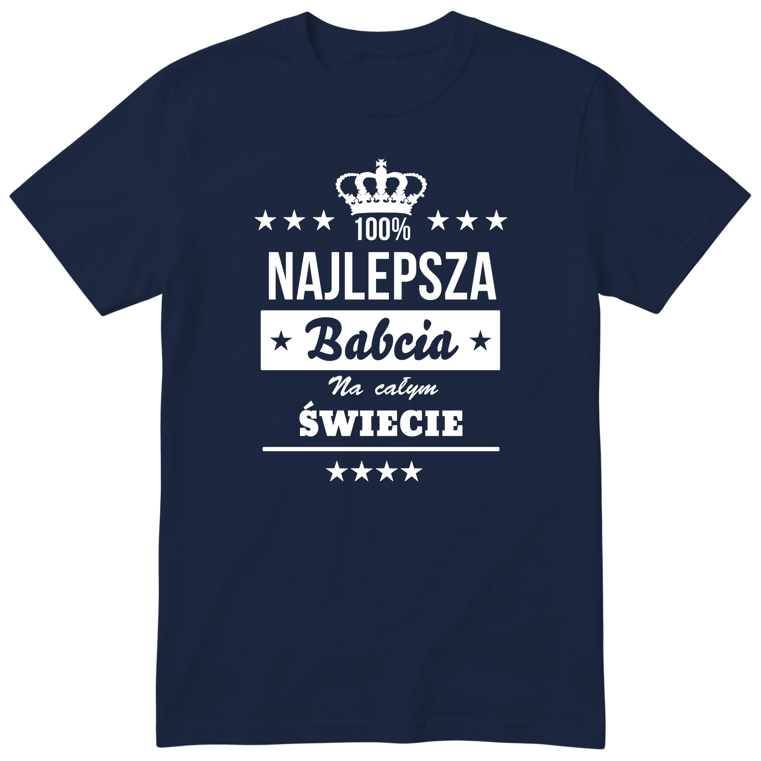 Koszulka Najlepsza Babcia Na Całym Świecie - kolor granatowy, prezent dla babci