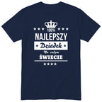 Granatowa koszulka 100% Najlepszy Dziadek Na Całym Świecie
