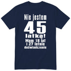 Nie Jestem 45 Latką koszulka granatowa