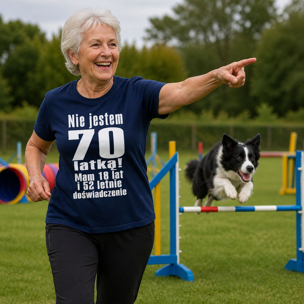 NIE JESTEM 70 LATKĄ - Koszulka na 70 Urodziny dla Niej