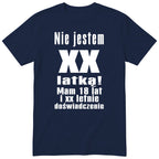 Nie Jestem XX Latką koszulka granatowa