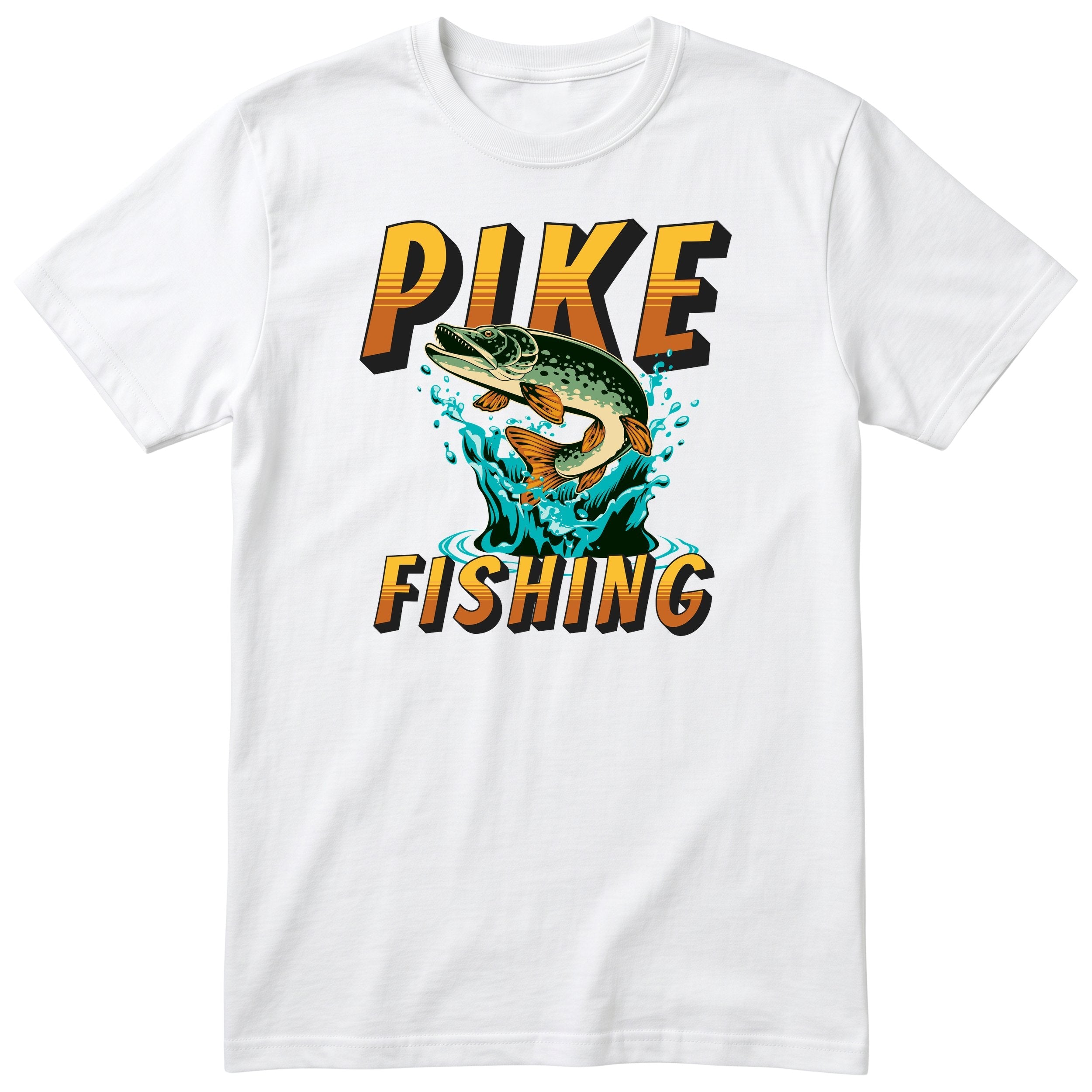 Pike Fishing T-Shirt - Gift for Anglers and Fishermen - White