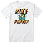 Pike Hunter Fishing T-Shirt - Gift for Anglers | Fisherman Tee - White
