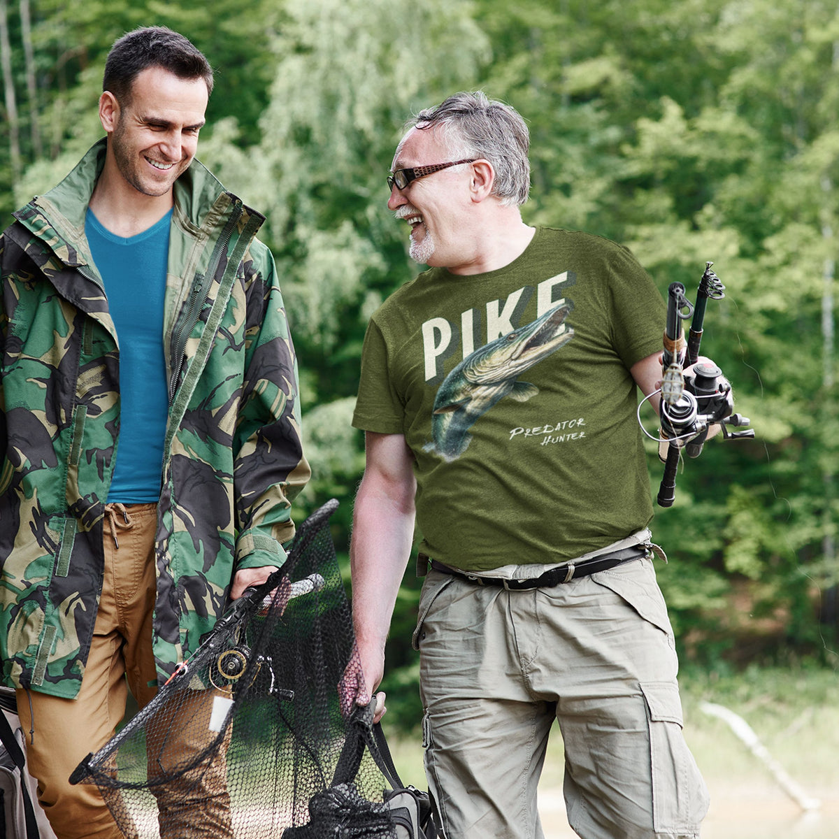 Pike Predator Hunter T-Shirt - Pike Fishing Gift for Him - lifestyle photo 3 of 3