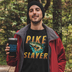 Pike Slayer T-Shirt - Pike Fishing Gift for Him - lifestyle photo 3 of 4