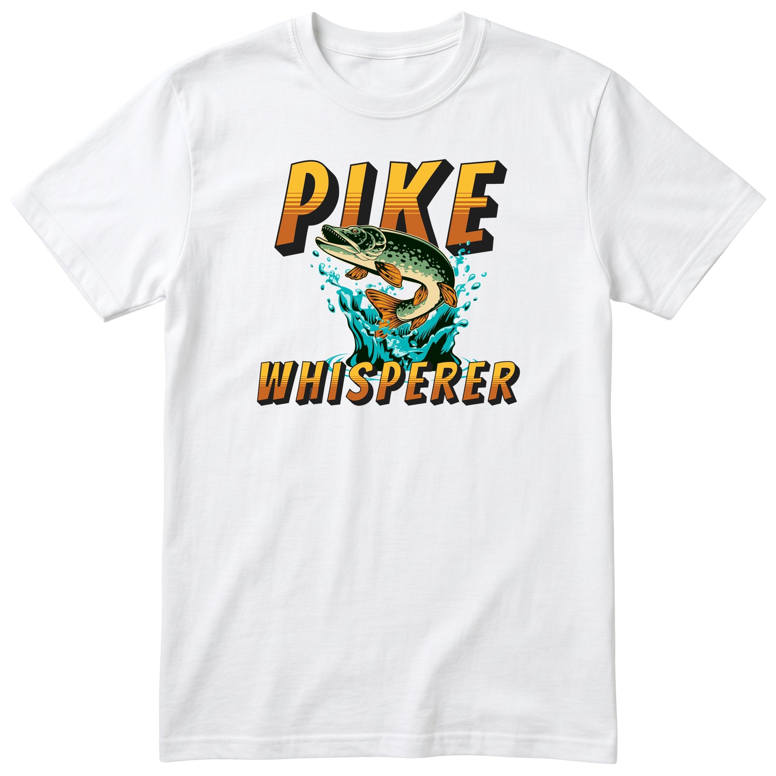 Pike Whisperer T-Shirt | Funny Pike Fishing Gift for Anglers - White