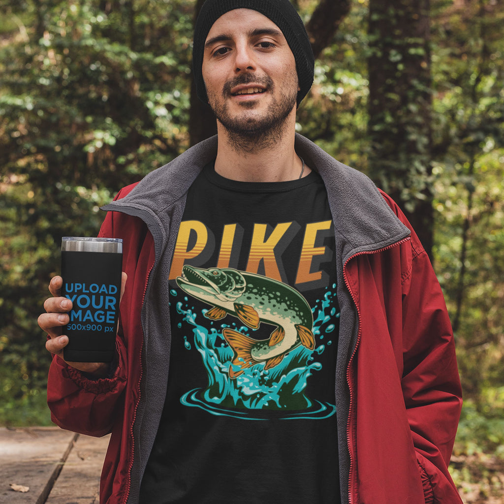 Pike T-Shirt - Pike Fishing Gift for Him - lifestyle photo 3 of 4