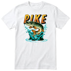 Pike Fishing T-Shirt | Angler Gift for Dad | Fisherman Tee - White