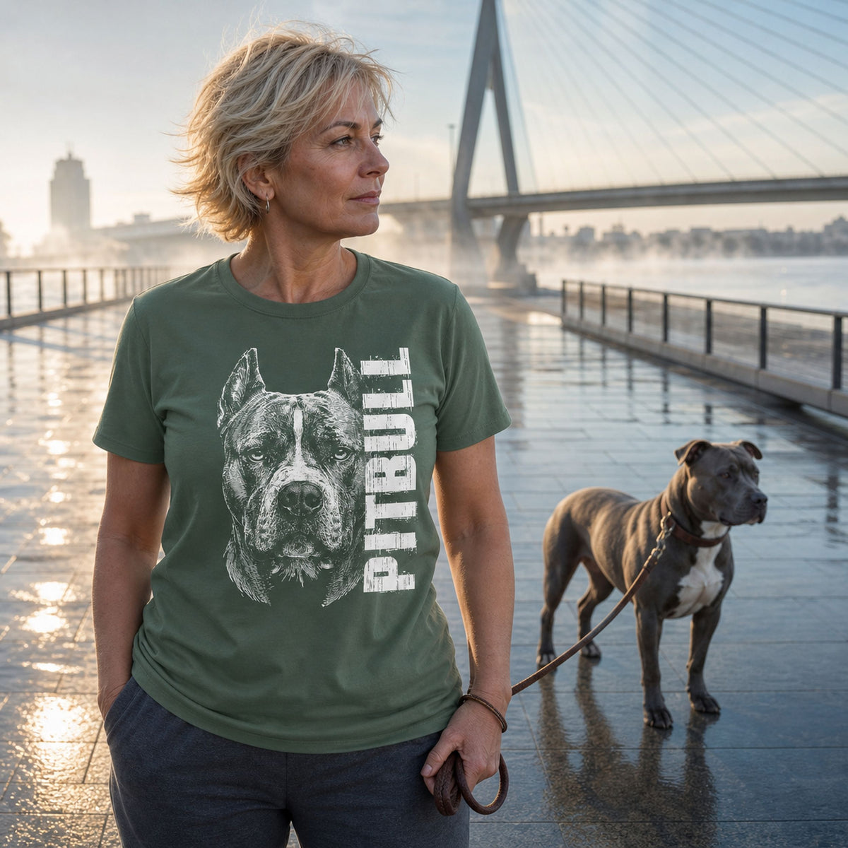 Koszulka z Pitbullem - Portret Rasy | Prezent dla Miłośnika Psów