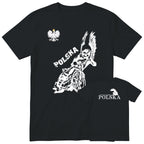 Czarna koszulka POLSKA ZUZEL KOSZULKA NARODOWA - polski nadruk speedway, prezent dla fana speedway