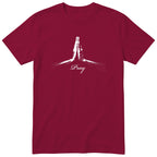 Pray T-Shirt | Prayer Hands Faith Design | Christian Gift - Burgundy