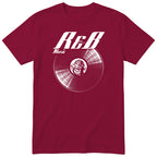 Burgundy R&B Music Vinyl Records t-shirt - vinyl record print, gift for R&B fans, GitGraf
