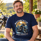 Motorcycle Road Lifestyle Moonlight - Koszulka Motocyklowa
