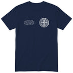 Saint Benedict RB 53 Quote T-Shirt - Catholic Hospitality Tee Unisex - Navy