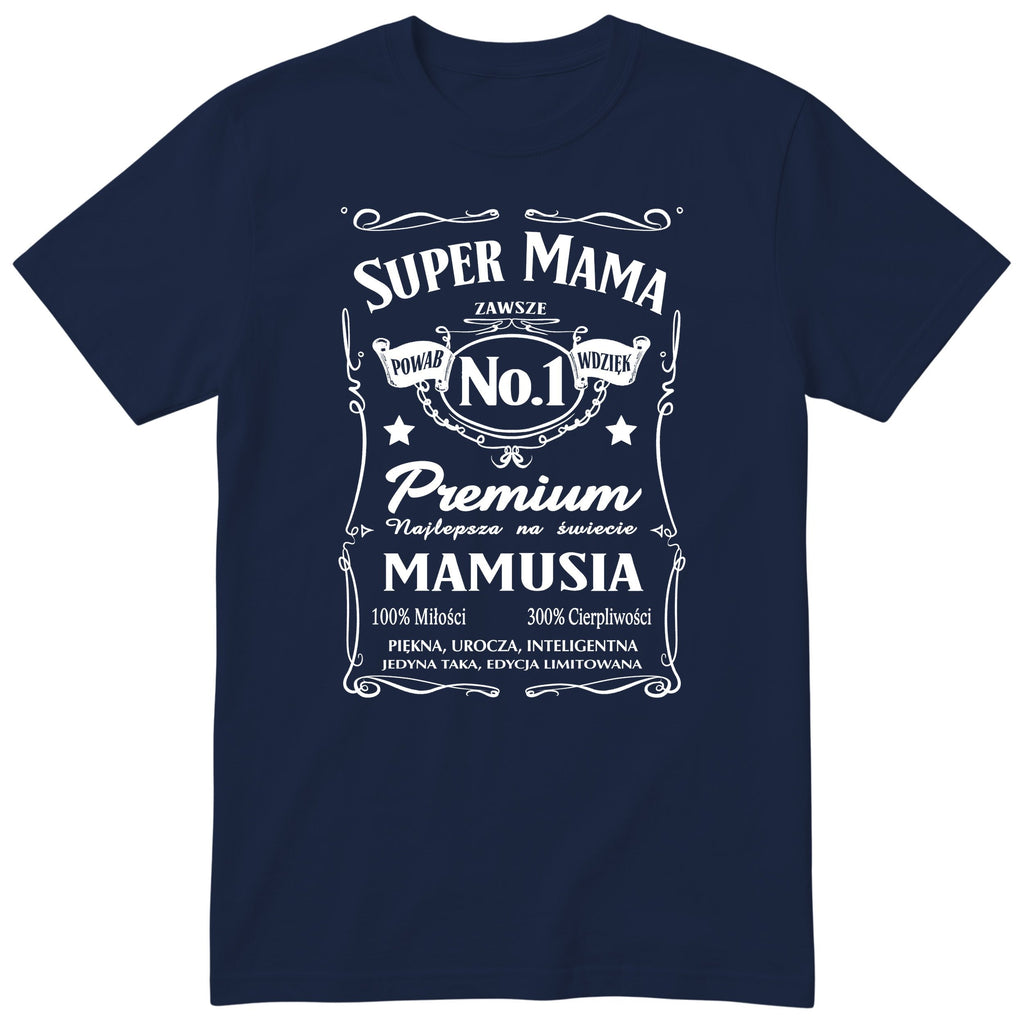 Koszulka granatowa - Super Mama No.1