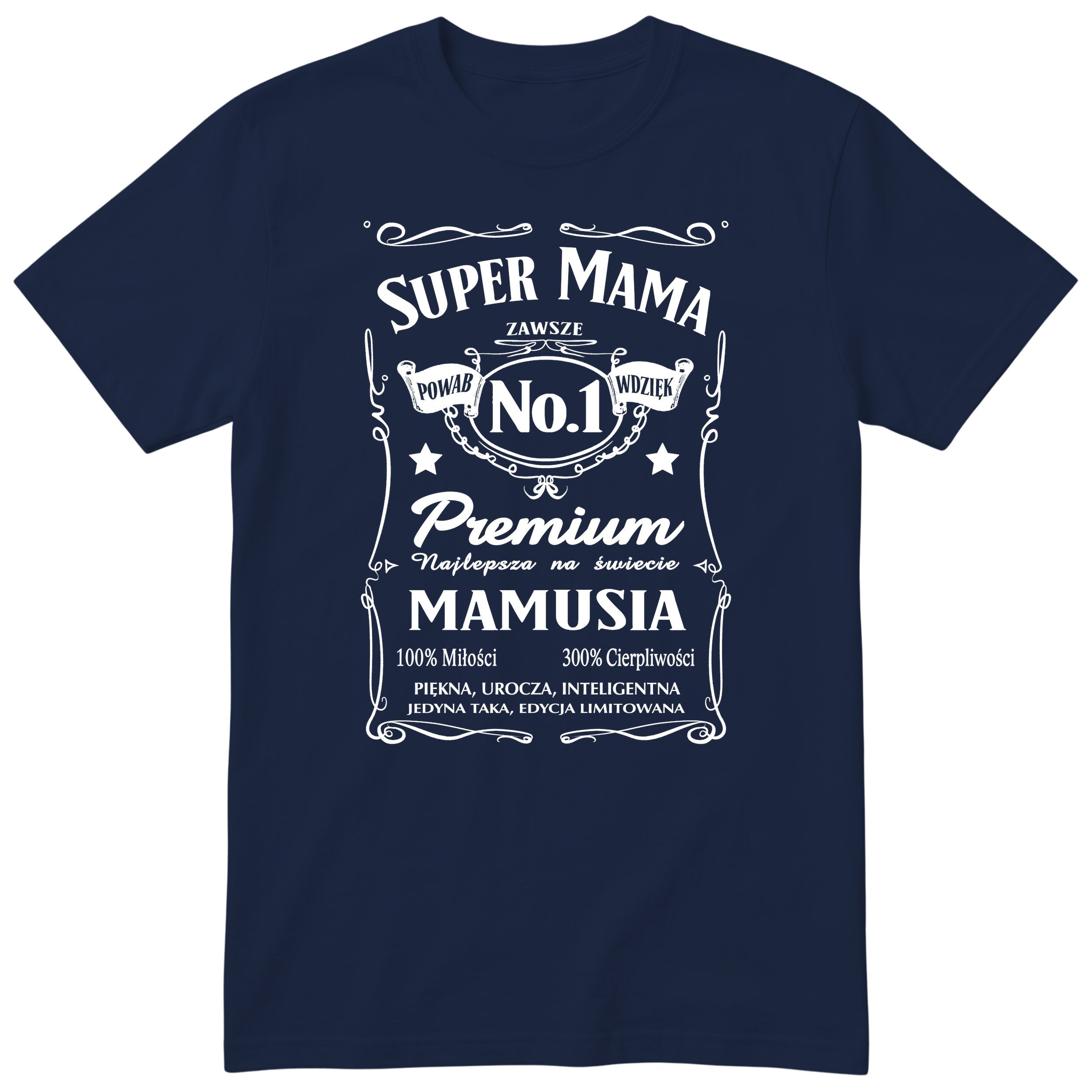 Koszulka granatowa - Super Mama No.1