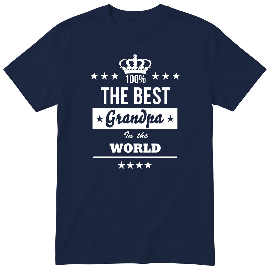 The Best Grandpa In The World t-shirt - navy, sentimental family gift
