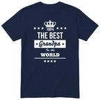 The Best Grandpa In The World t-shirt - navy, sentimental family gift