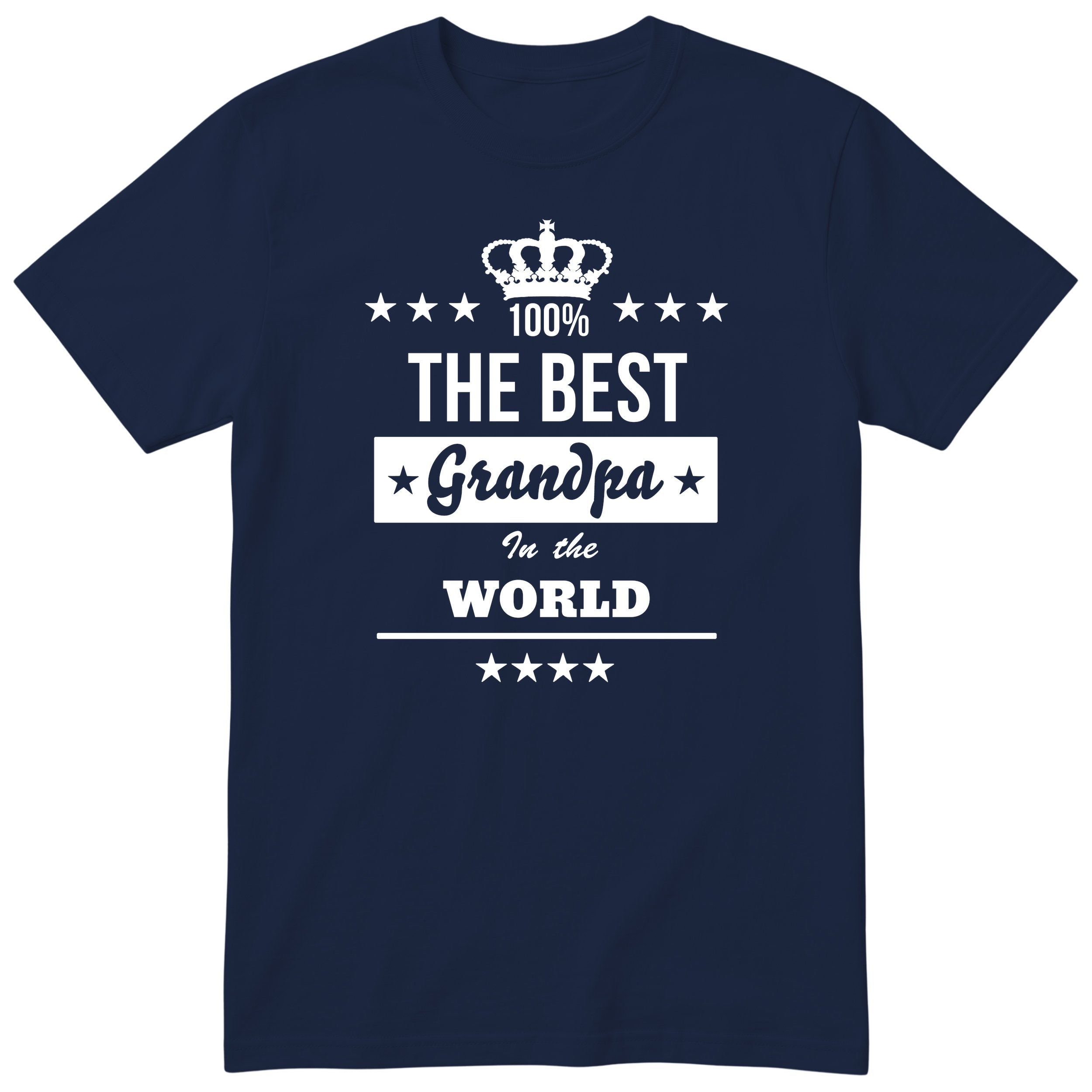 The Best Grandpa In The World t-shirt - navy, sentimental family gift