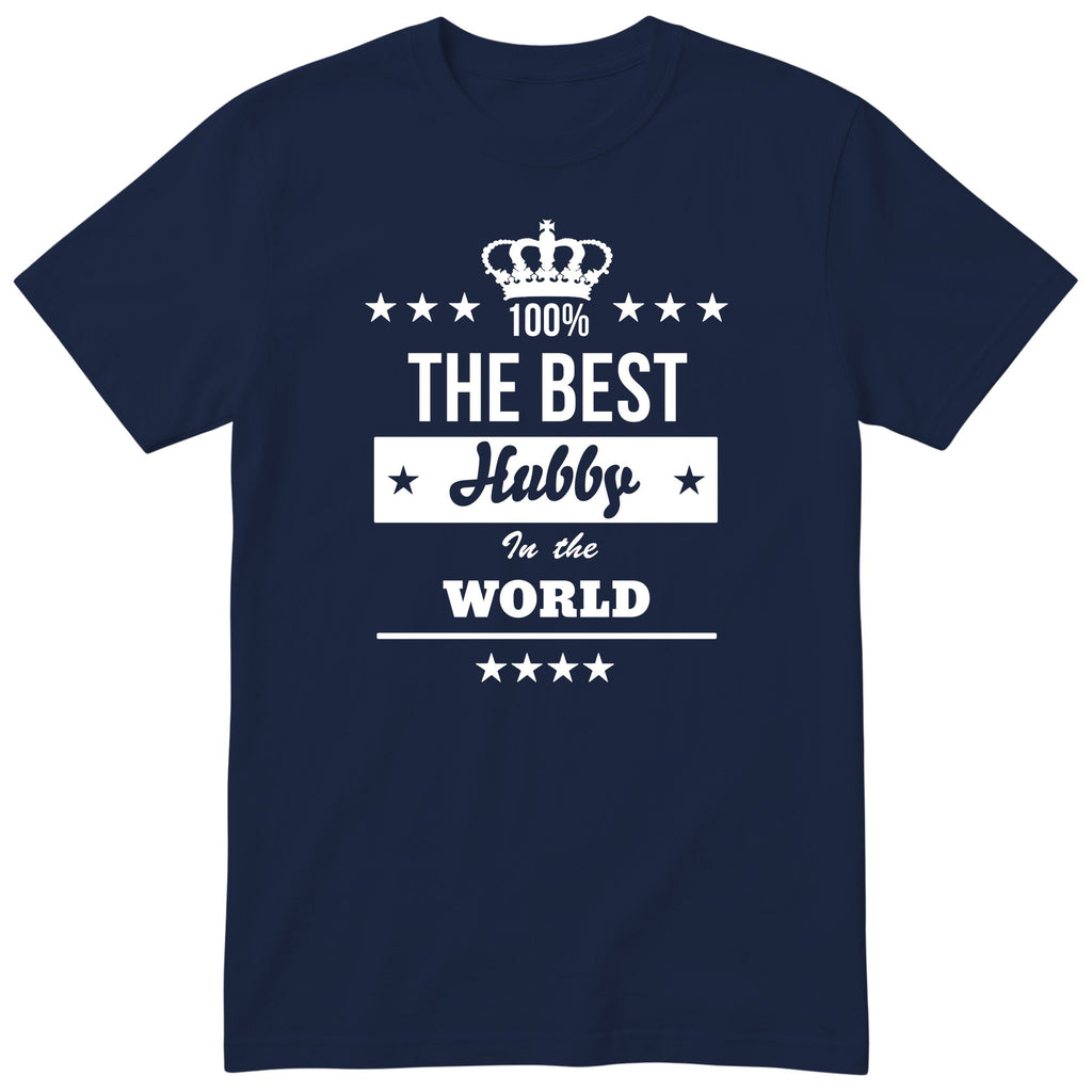 The Best Hubby In The World t-shirt - navy, funny husband gift