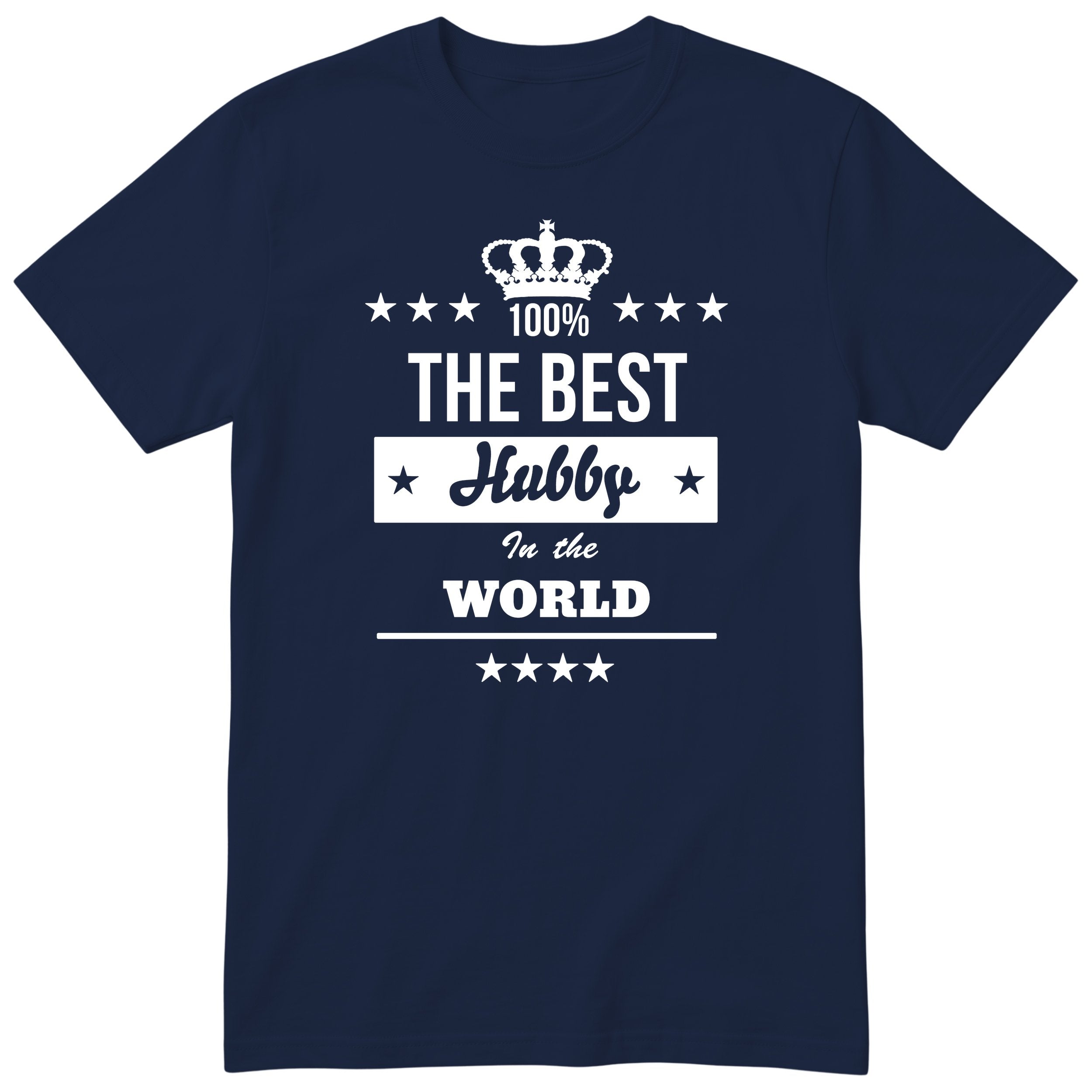 The Best Hubby In The World t-shirt - navy, funny husband gift