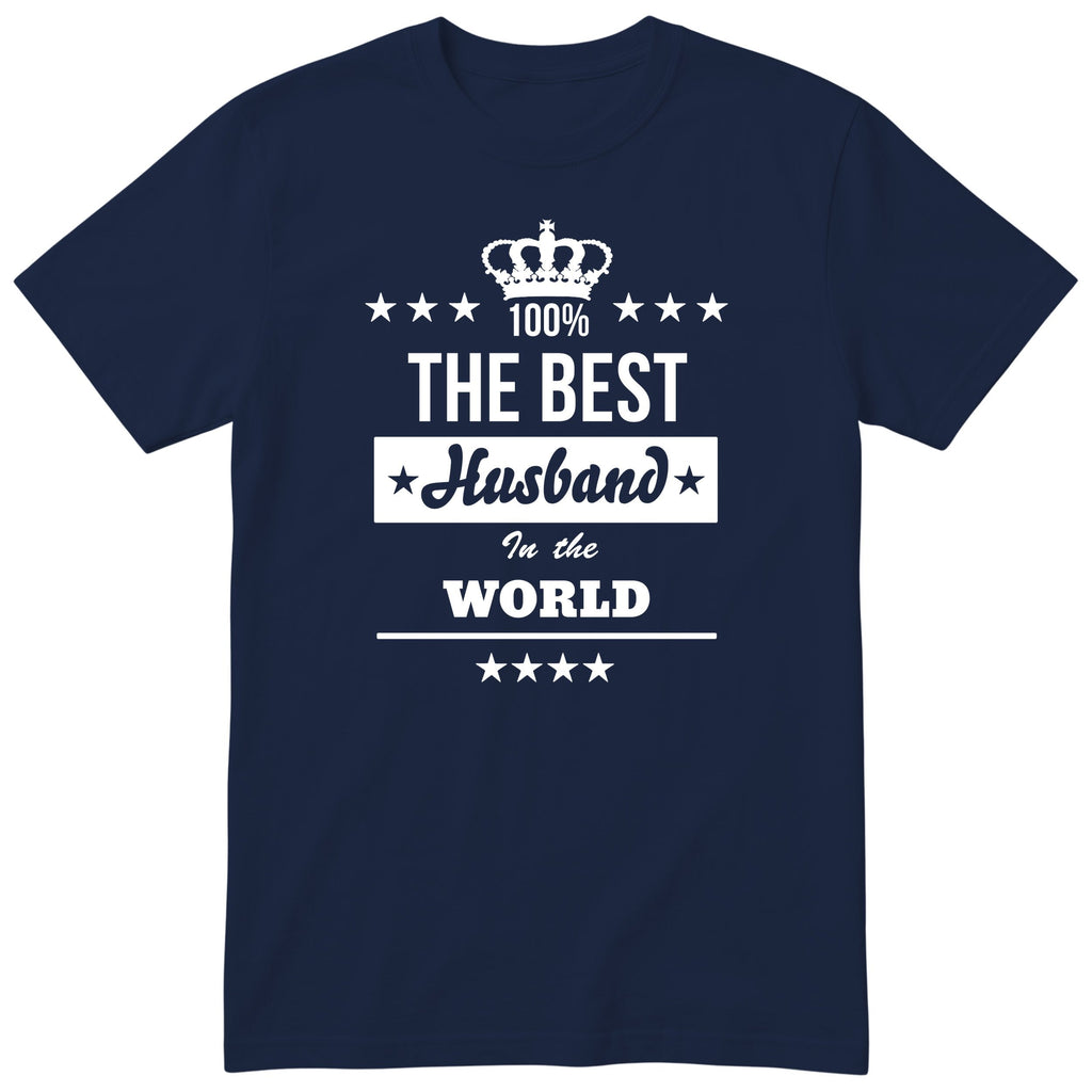 The Best Husband In The World t-shirt - navy, anniversary gift