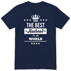 The Best Husband In The World t-shirt - navy, anniversary gift
